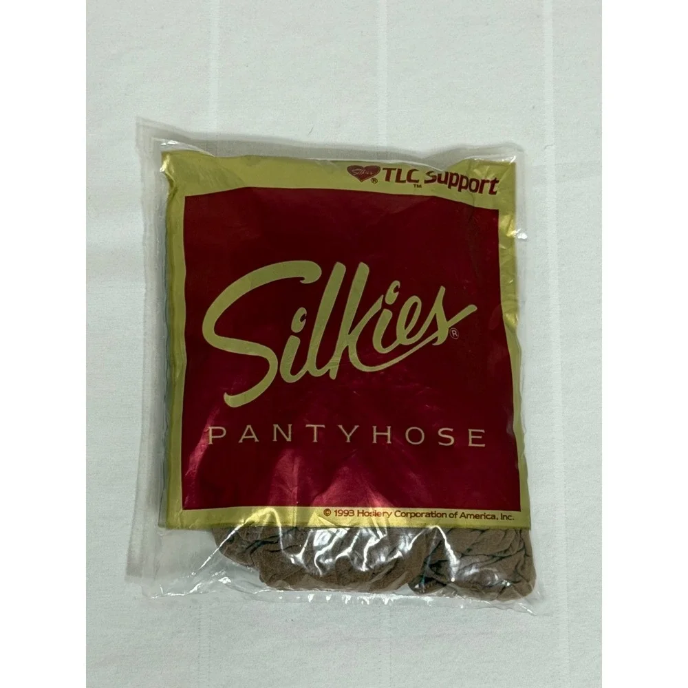 Vintage Silkies TLC Support Pantyhose Queen Beige Total Leg Control Made in USA